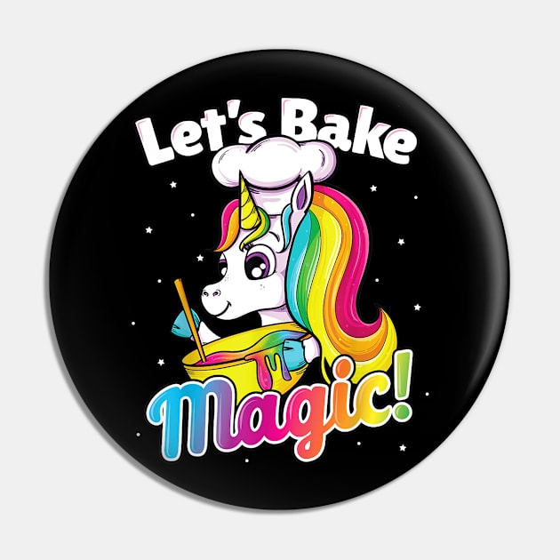 Unicorn Baking Shirt Rainbow Cupcake Cake Girl Gift Cook Kid Pin by Fowlerbg