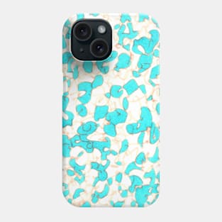 Just Some Squiggles in Teal and Gold Phone Case
