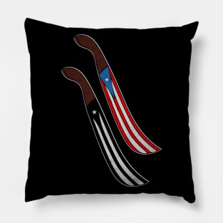 Puerto Rico Machete Flags Pillow