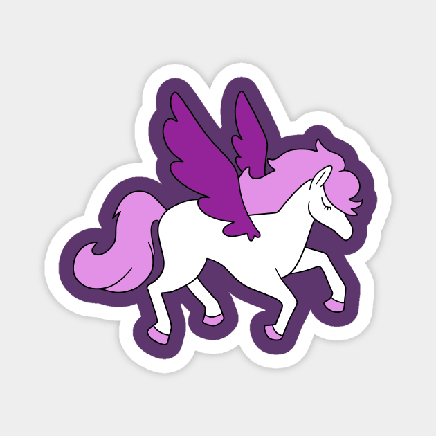 Purple Haired Pegasus Magnet by saradaboru