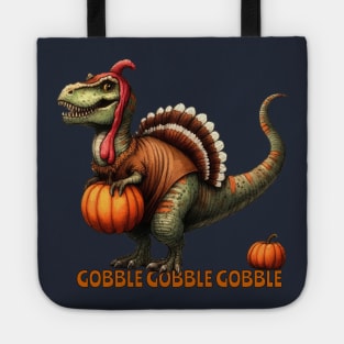 Thanksgiving Dinosaur Gobble Gobble Gobble Tote