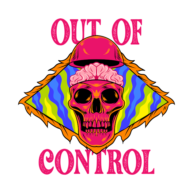 Vintage Skull - Out of Control by Harrisaputra