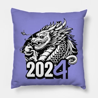 just 2024 dragon Pillow