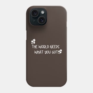 The World Needs What You Got Black And White Flowers Cute Design Phone Case