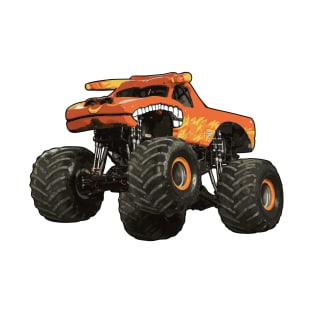 Orange Monster Truck Illustration T-Shirt