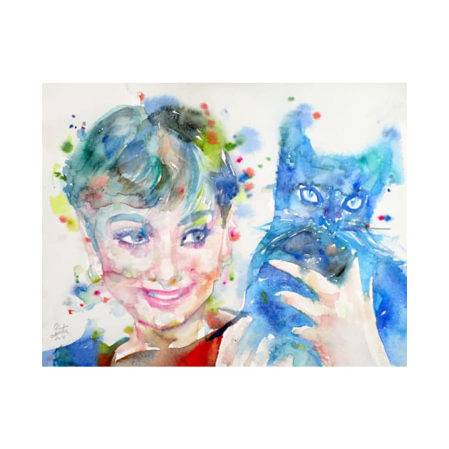 AUDREY HEPBURN watercolor portrait .10 by lautir