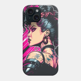 Synthwave Rockabilly Girl Phone Case