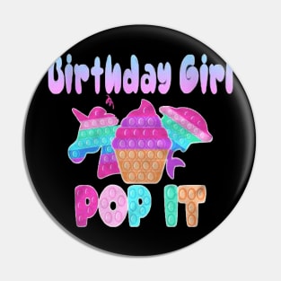 Birthday Girl Pop It Unicorn Pop it Toy Girl birthday Gift Pin