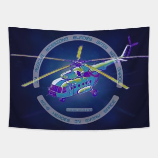 Helicopter Heroes - MI-8 pilots in rescue missions Tapestry