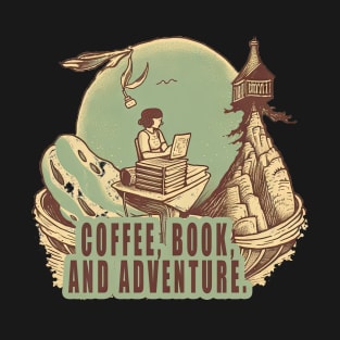 Coffee, Book and Adventure T-Shirt