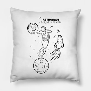 astronaut dancing in the moon Pillow