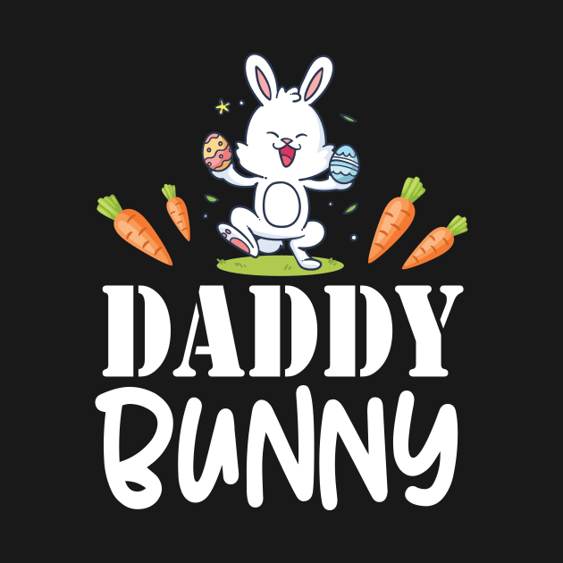 Bunny Play Easter Eggs Carrots Happy Easter Day Daddy Bunny by joandraelliot