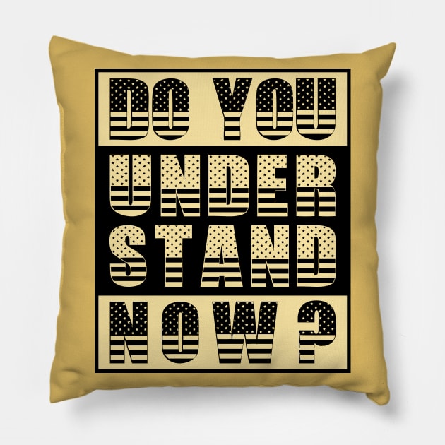 Do You Understand Now? Pillow by VanTees