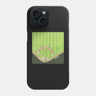 Baseball Players on Diamond Phone Case