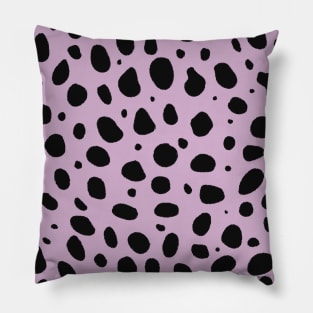 Mauve and Black Cheetah Print Animal Print - Light Purple Pillow