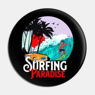 Surfing Paradise Pin