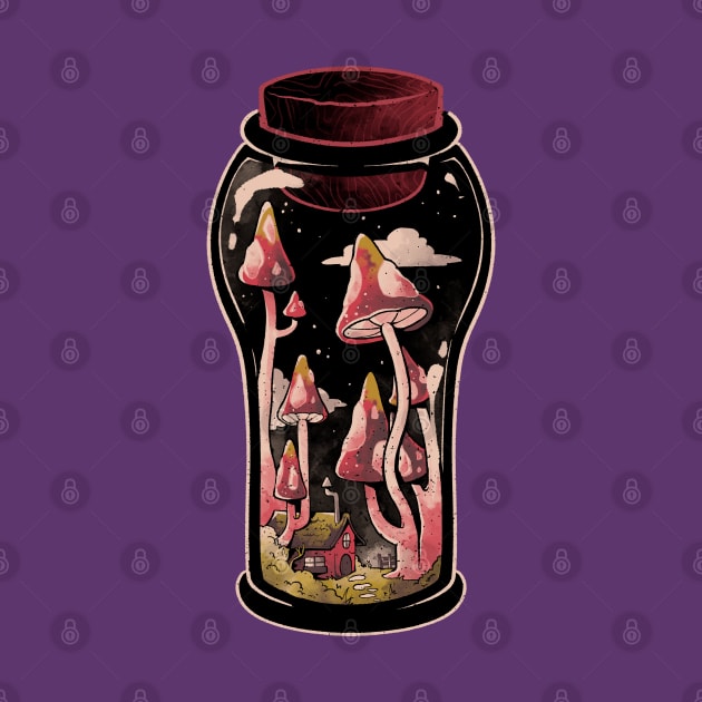 Gnome Jar - Cute Flowers Mushroom Gift by eduely