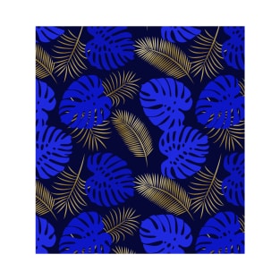 MODERN TROPICAL BLUE AND GOLD 2 T-Shirt