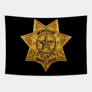 Buford T Justice Sheriff Badge Tapestry