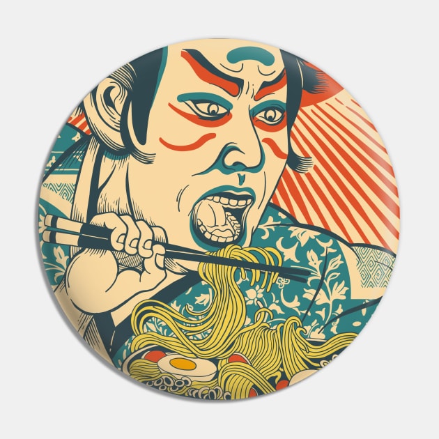 Hungry Samurai Pin by CHAKRart