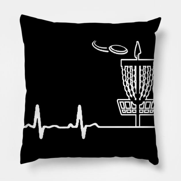 Disc Golf in My Heart Pillow by chuckan