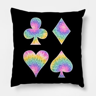 The Four French Suits Tie Dye Pillow