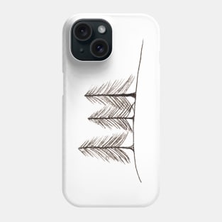 Pine Tree Sketch Phone Case