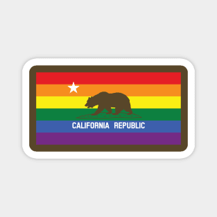 State of California Rainbow Pride Flag Magnet