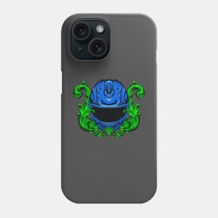 Blue helmet with ornament Phone Case