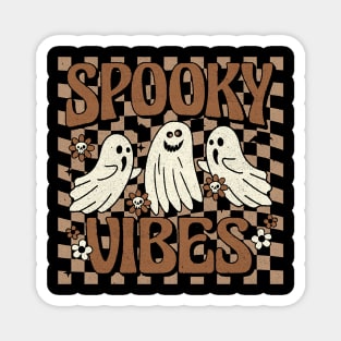 spooky vibes creepy shirt haunting apparel eerie graphic tee scary Halloween cloth Magnet