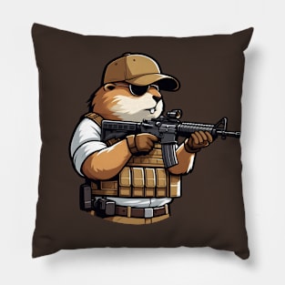 Tactical Groundhog Pillow