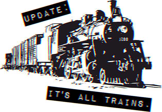 Update: It's All Trains (Transparent) Kids T-Shirt by SINKHOLE Podcast