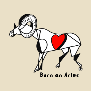 Born an Aries by Pollux T-Shirt