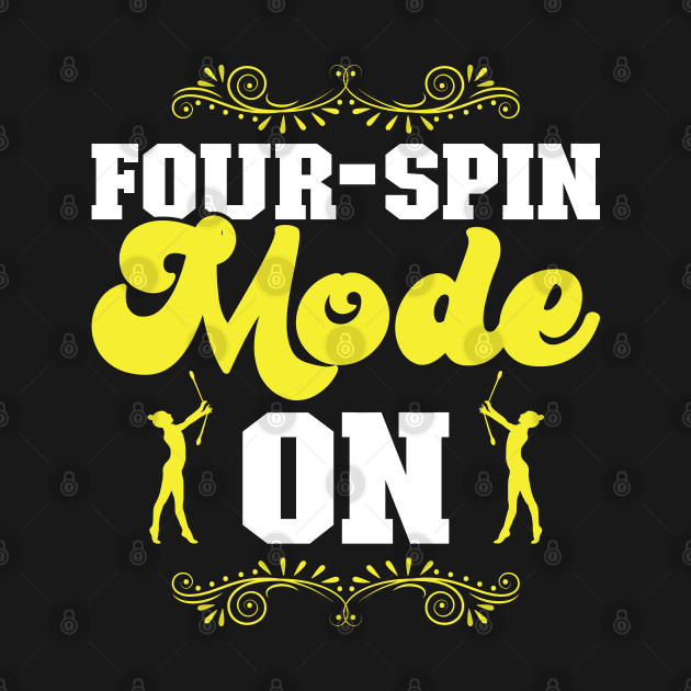 Four-spin Mode On - Baton Twirler by Peco-Designs