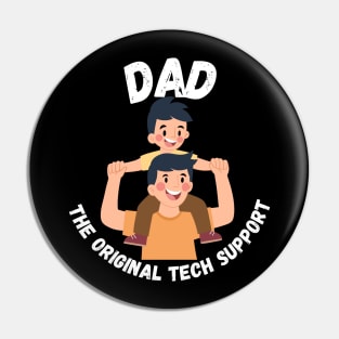 Tech-Savvy Dad: Guiding the Future Generation - Dark Colors - Boys Pin