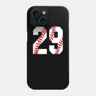 Baseball Number 29 #29 Baseball Shirt Jersey Favorite Player Biggest Fan Phone Case