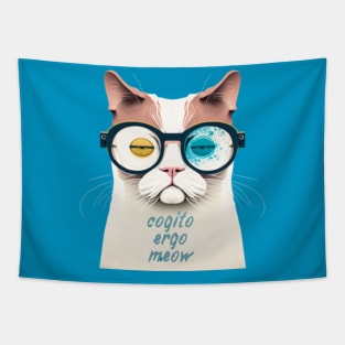 Cogito ergo meow Tapestry