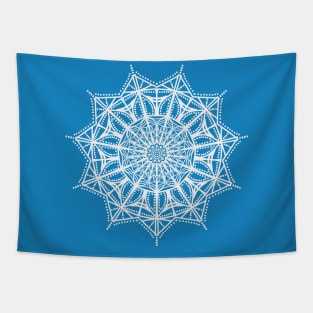 Classy White Mandala Pattern Design Tapestry