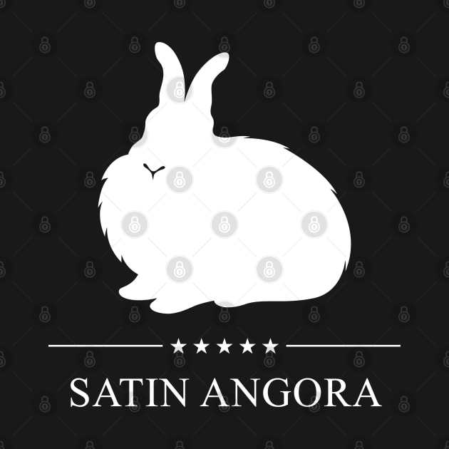 Satin Angora Rabbit White Silhouette by millersye