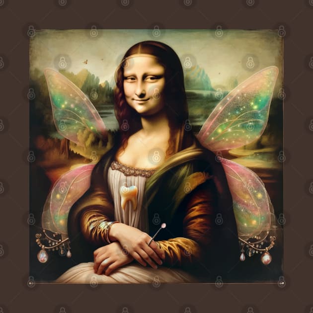 Mona Lisa Tooth Fairy Magic Tee - National Tooth Fairy Day Exclusive by Edd Paint Something