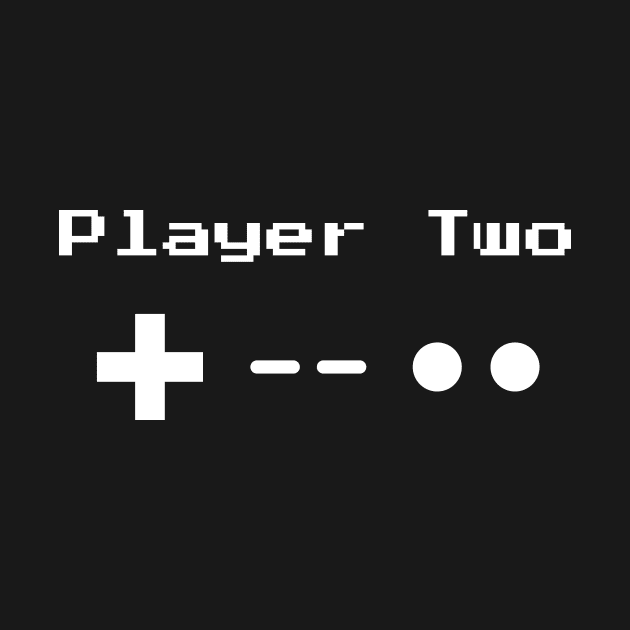 Player Two 8-bit Retro Gaming by Nonstop Shirts