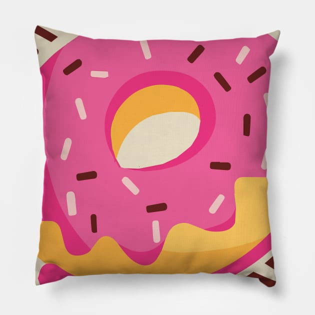 Donut worry be happy Pillow by Creative Brain