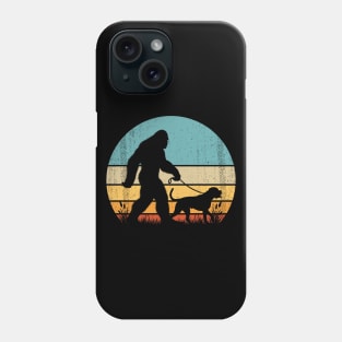 Bigfoot Sasquatch Walking Mastiff Dog Vintage Dog Lover Phone Case