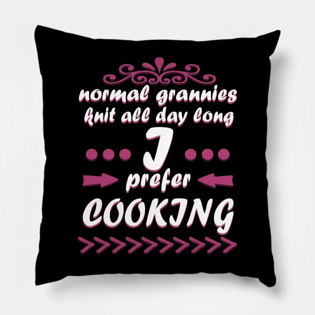 Cooking Grandma Kitchen Cooking Gift Birthday Pillow by FindYourFavouriteDesign