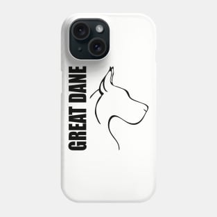 Great Dane profile dog lover Phone Case