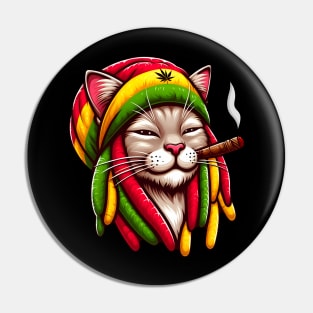 Rasta 420 Cat Pin