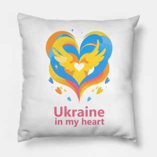 Ukraine in my Heart Pillow