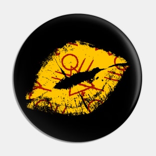 Symbol on Lips X - Yellowjackets Pin