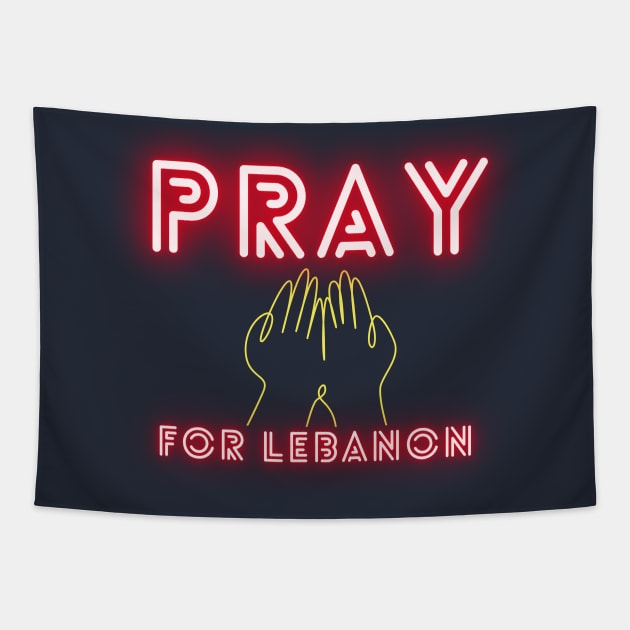 Pray For Lebanon Tapestry by UJ Store