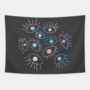 Eyes of the Void - Trans Pride Tapestry